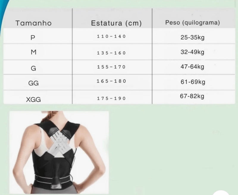 Corretor Postural + Cinta Alinhadora de Cintura
