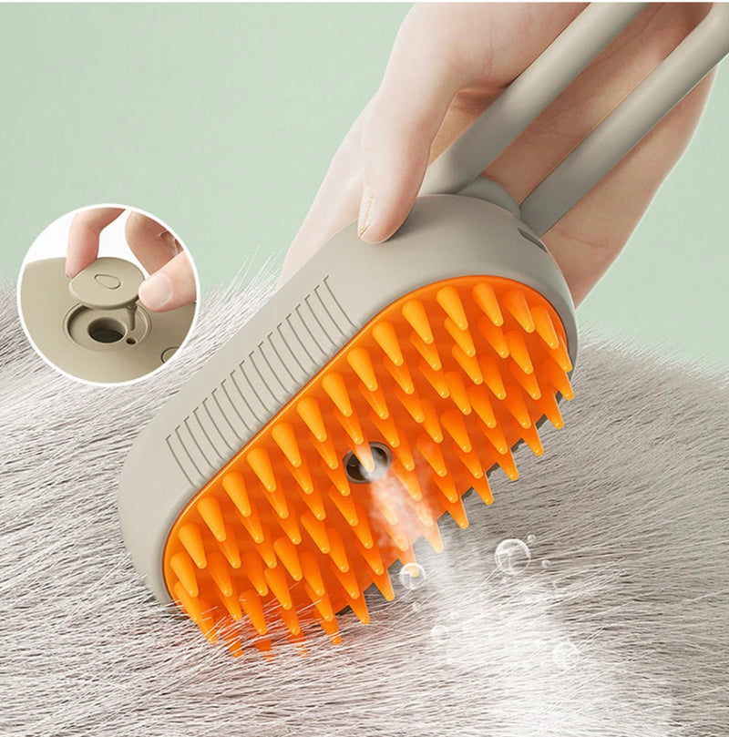 Escova A Vapor Para Gatos e Cães 3 Em 1