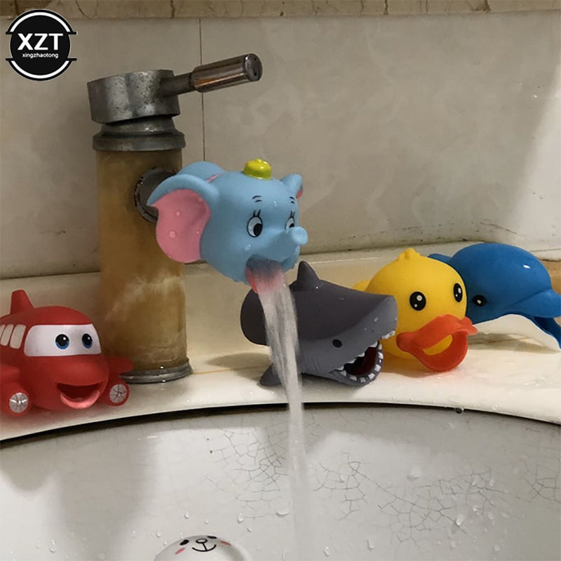 New Animal Faucet Extender Kids Baby Children Help Washing Hands Sink Water Tap Extender Splash-proof Spout Extension Bath Toys